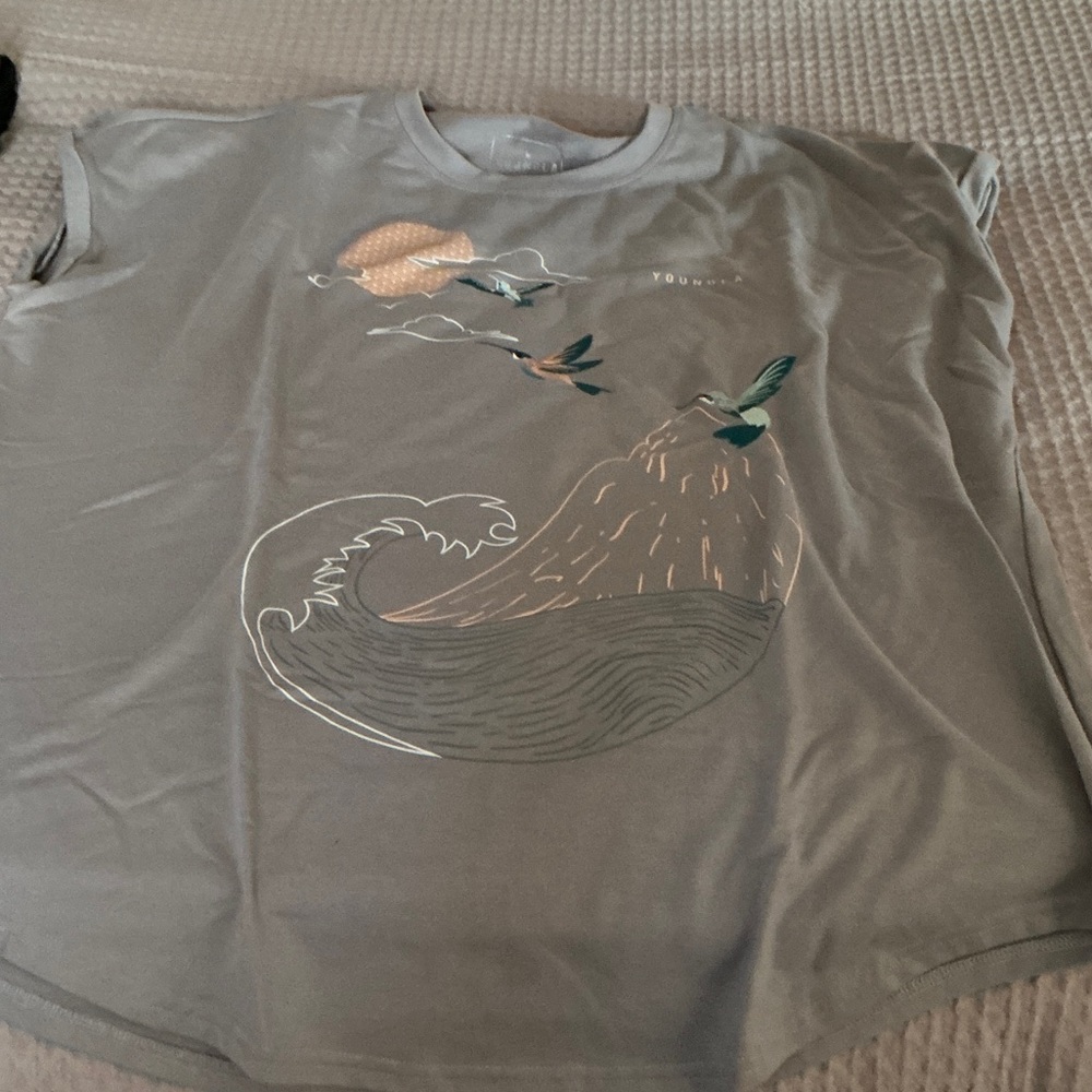 YoungLA RAMBO Graphic T-Shirt with Wave and Birds